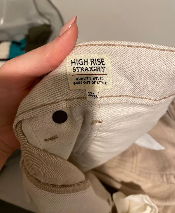 High Rise Straight Jeans - Image 3