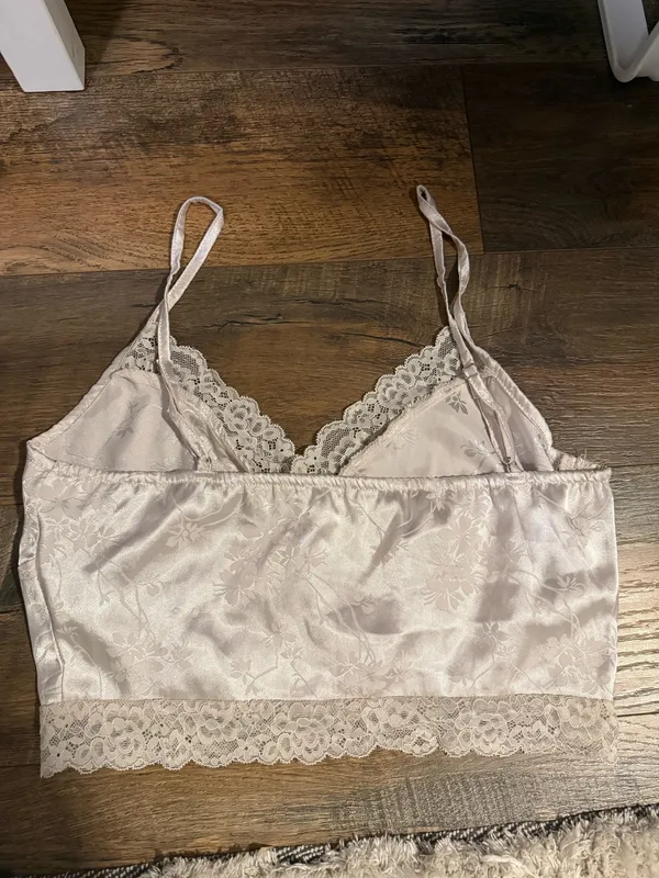 Satin lace going out top White - Image 3