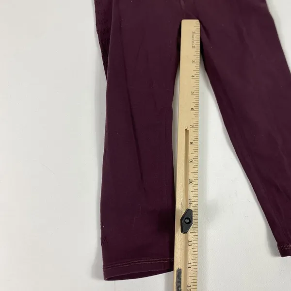 Lululemon Leggings Womens 4 Purple‎ High Rise Mesh Panel Yoga Pants Athletic - Image 6