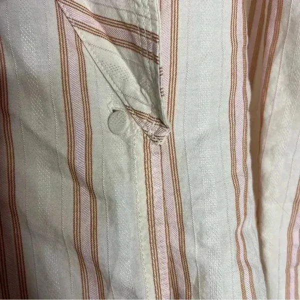 J. Crew Stripe Long Sleeve Wrap Blouse Size Large - Image 3