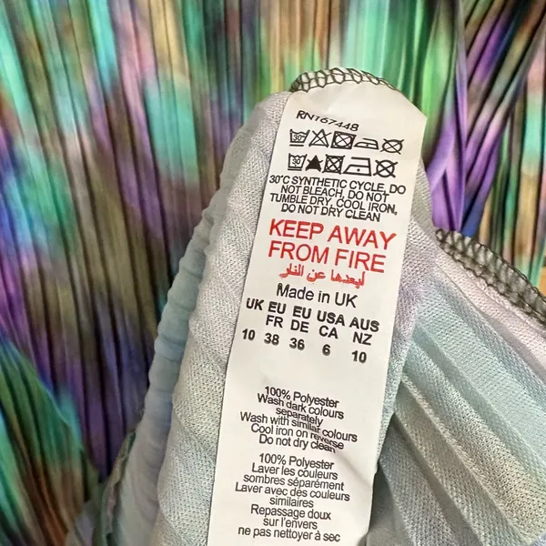 Nasty Gal Printed Plisse Mini‎ Dress Size 6 - Image 8