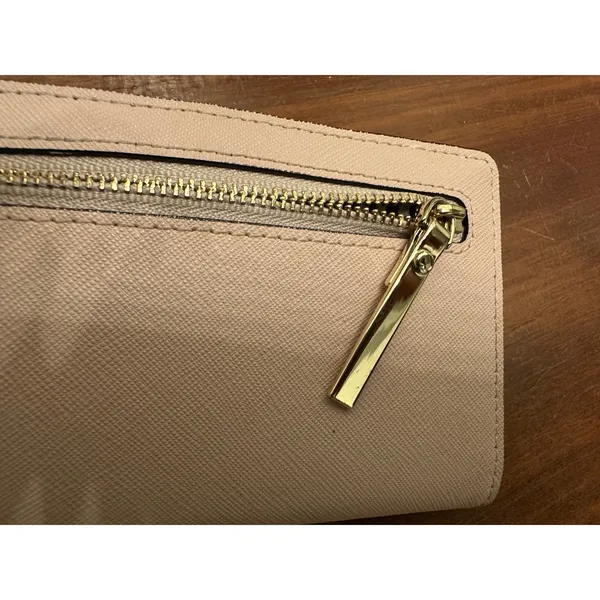 Kate Spade Neda Bifold Wallet Pink Bow Rhinestone Embellished Zip Around‎ VGUC - Image 5