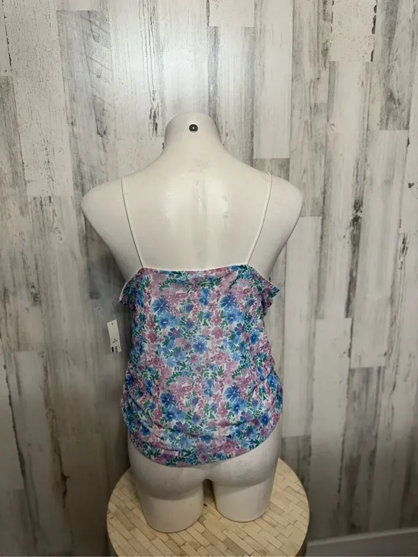 No Boundaries Ruched Mesh Cami Top Juniors XL (15-17) NWT Floral Sweetheart Tank - Image 3