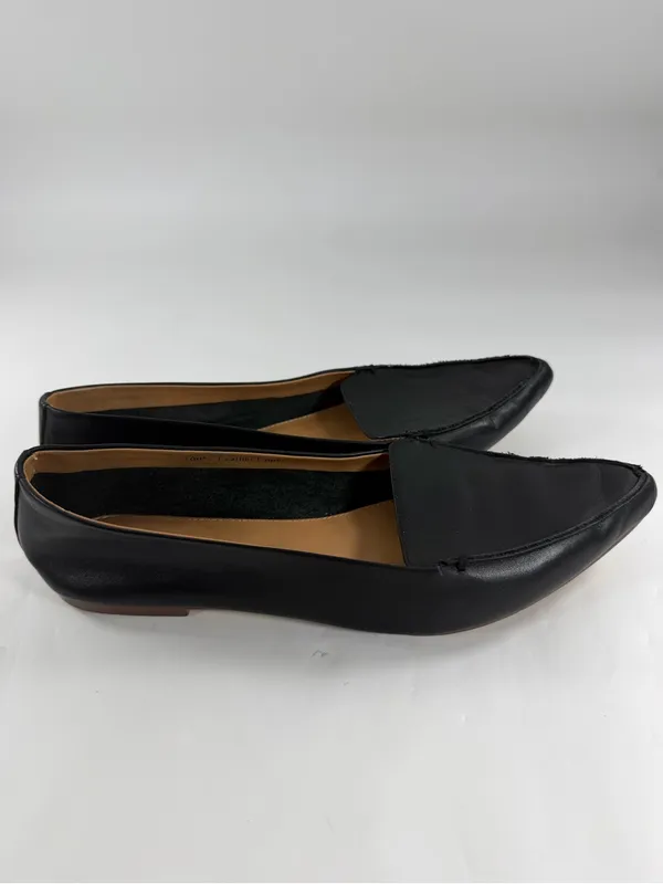 JCrew Black Leather Pointed Toe Loafers Flats Minimalist Preppy Shoes Womens 10‎ - Image 3