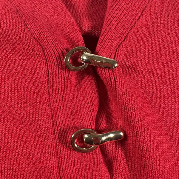 Charter Club Women’s Sweater Medium Red Knit Toggle Neck Pullover - Image 5