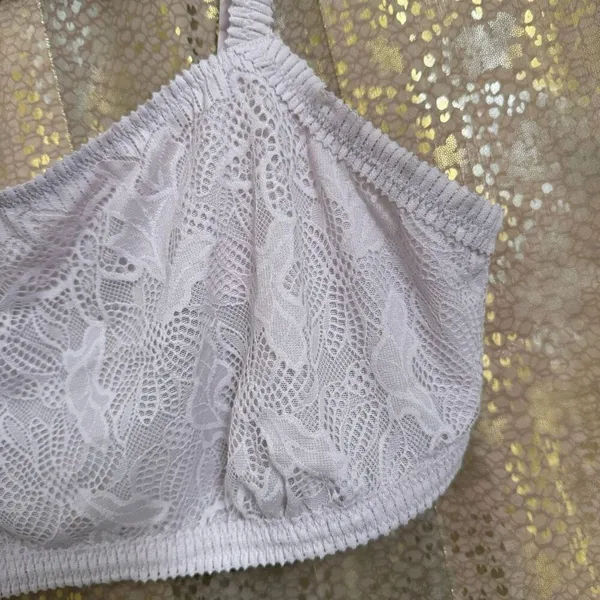 Aerie Pastel Lilac Purple Lace Bandeau O Ring Back Bralette XL - Image 3