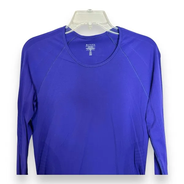 Athleta Running Fitness‎ Fitted Shirt Thumbs Up Purple Womens Size M - Image 2