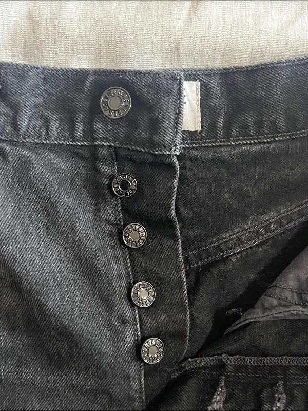 Agolde Denim Shores Jean Distressed Black Size 28 Cotton‎ - Image 4