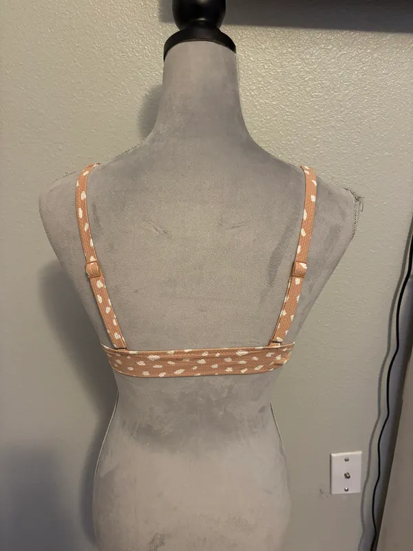 Aerie Mae Tan and White Bralette, Sz S - Image 2