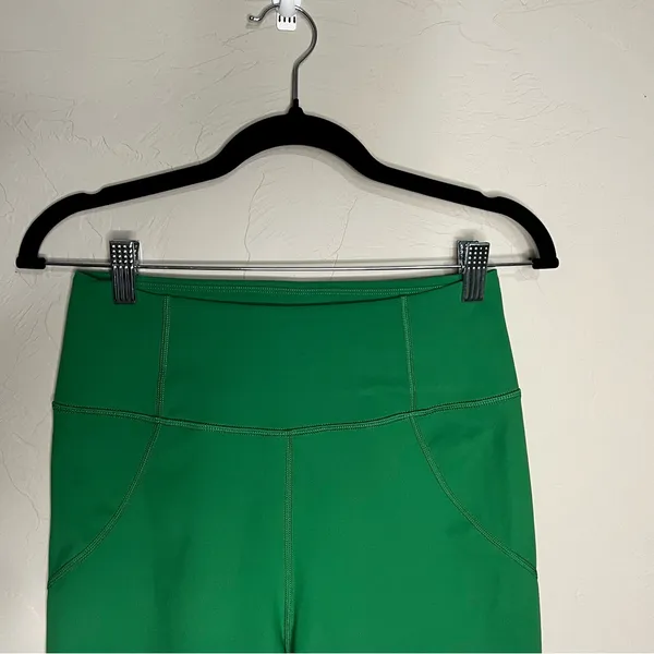 Halfdays Hattie Green High Rise Biker Performance‎ Shorts - Image 4