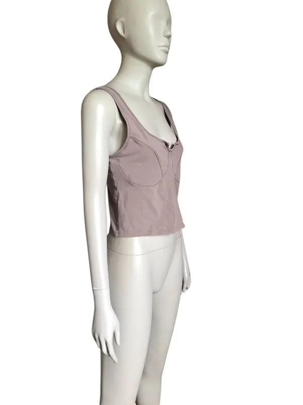 Abercrombie & Fitch Brown Crop Top - Image 3