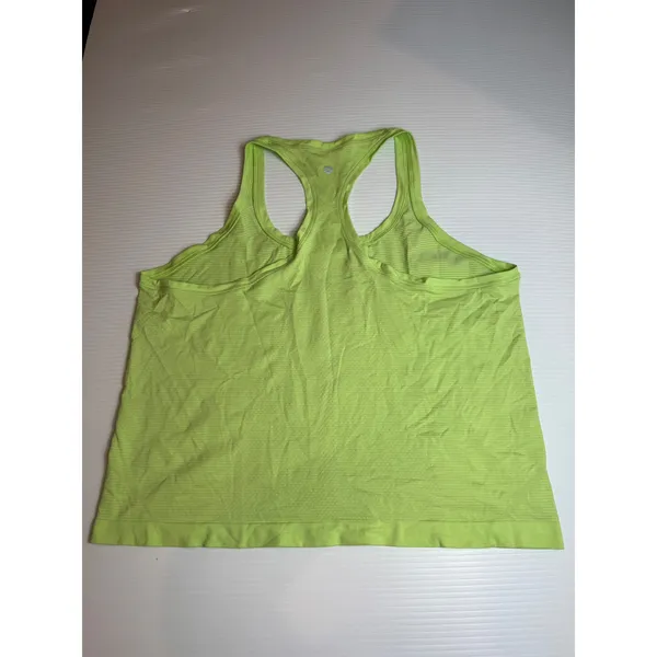 Lululemon‎ Racerback Tank Top Built In Bra Chartreuse Yellow Green Activewear 14 - Image 4