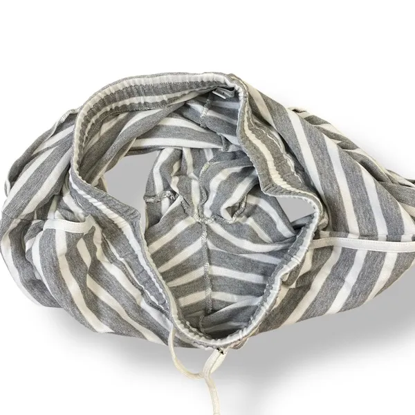 White + Warren Striped Drawstring Shorts Womens Size S‎ Gray White Lounge - Image 10