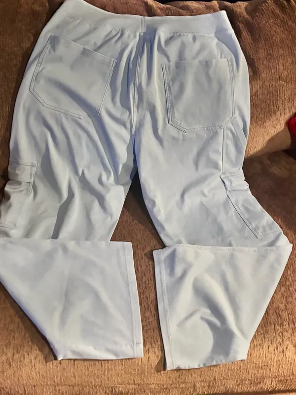 New! Halara Flex Ligh Blue Wide-Leg Cargo Pants - Image 8
