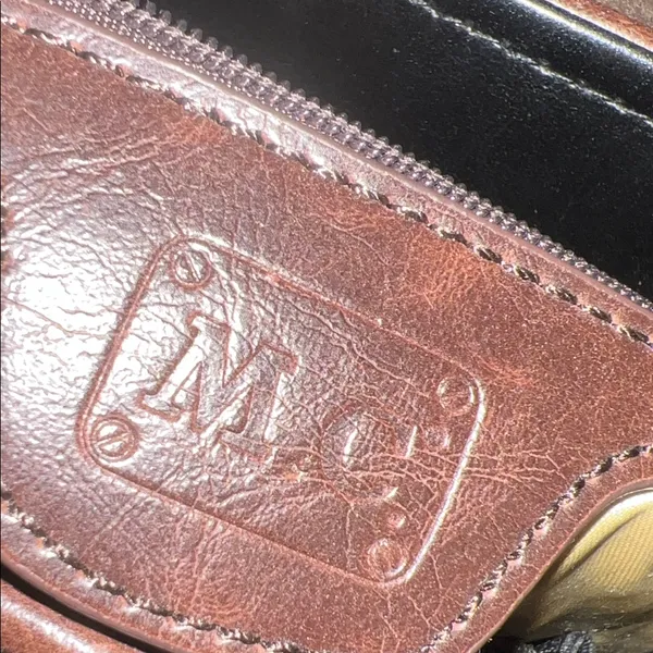 MCM Black and Brown Embossed shoulder Bag - Image 4