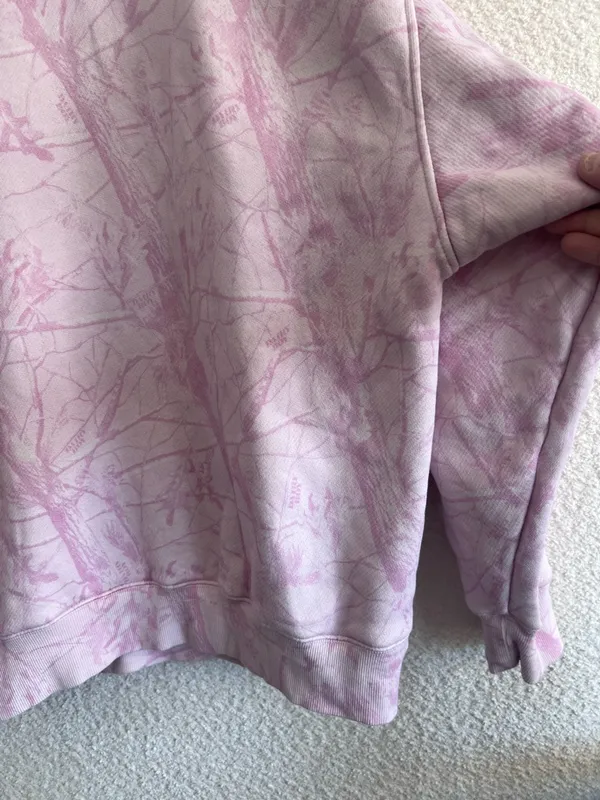 Dairy‎ Boy Women’s Pink Woodland Camo Oversized Sweatshirt Pullover Size Medium - Image 9