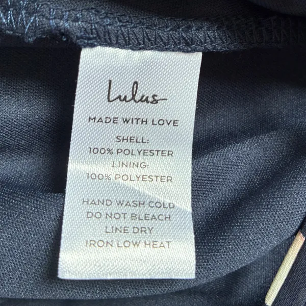 Lulus All Mine Navy Blue Floral Print High-Low‎ Wrap Dress M 65229 NWT - Image 8