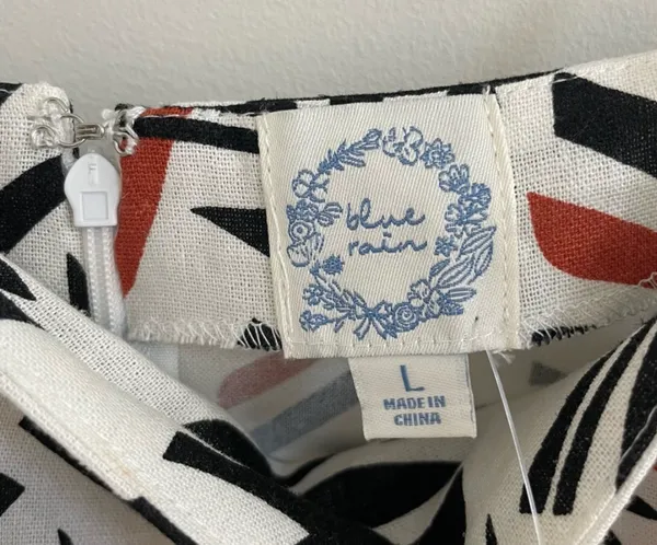NWT Francesca’s Linen Blend Print Mini Dress - L - Image 5