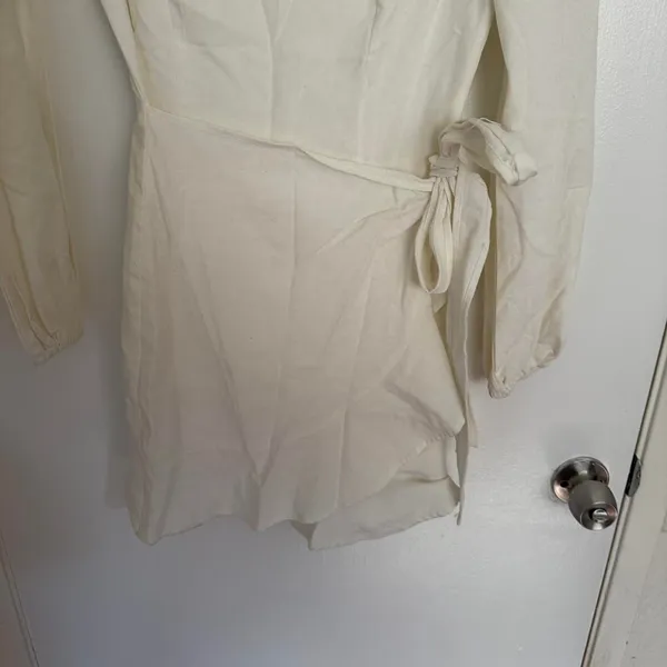 Princess Polly Ivory Wrap Mini Dress Womens Size 2 - Image 3