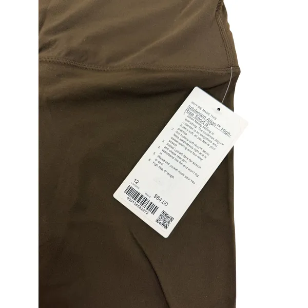 Lululemon Align High-Rise Short 4" Nulu Black Yoga Size 12 - Image 7
