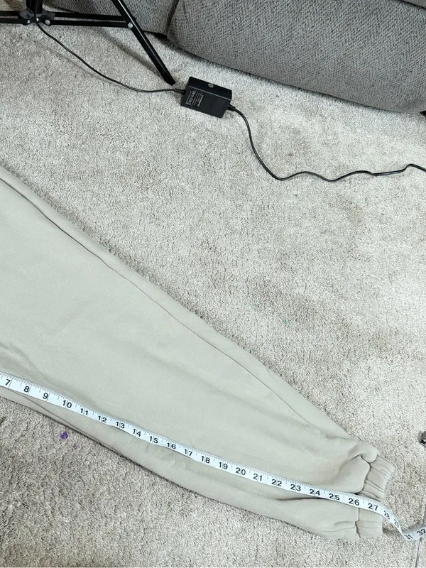 Comfrt Women’s Tranquil Sweatpants Jogger Oversized Heavyweight Fleece Cement S - Image 14