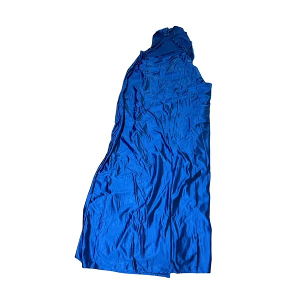 NWT OYS Size XL Deep Blue Wedding Prom One Shoulder Satin Ruched Bodycon Maxi - Image 4