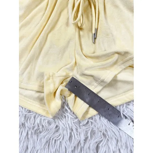 Shein Yellow‎ Velour Butterfly Crop Tank Top & Shorts Set Size XS - Image 5