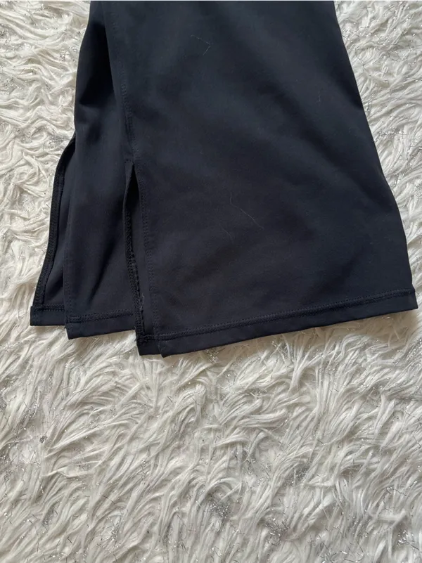 Danskin Black Women’s High-Waist Flare Jogger Track Pants with Side Slit Size M - Image 13