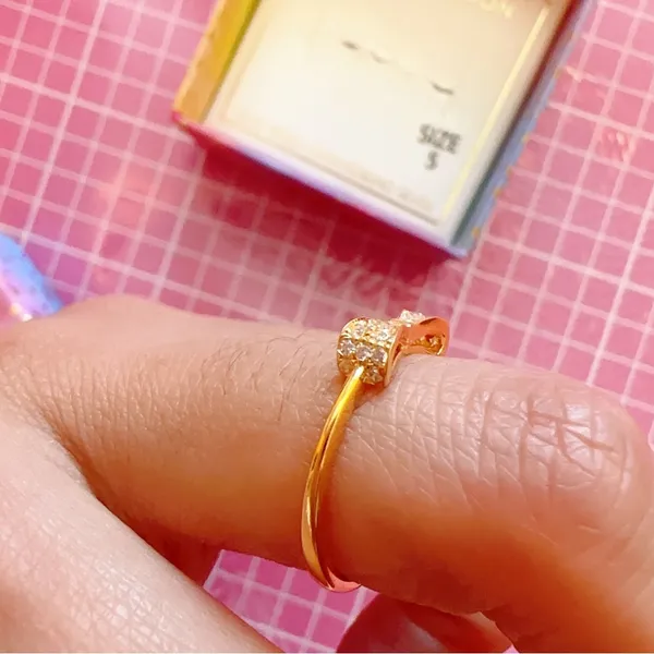 Emma Madison size 5 ring 18kt gold over sterling silver - Image 3