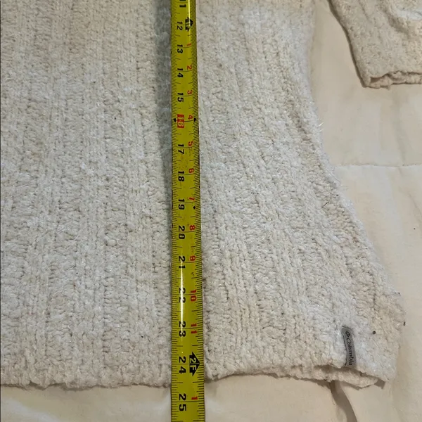 Columbia White Knit Womens Sweater Size Medium High neck Tank Built - Image 10