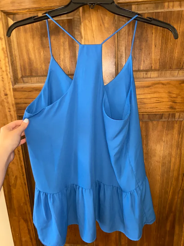 Hemline Blue Tank Top - Image 4