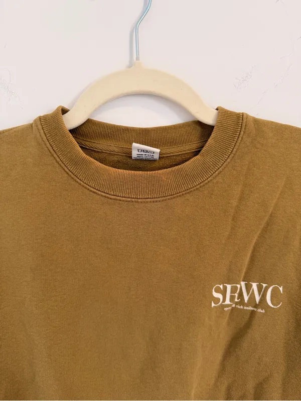 Sporty & Rich Olive Crewneck Sweatshirt - Image 6