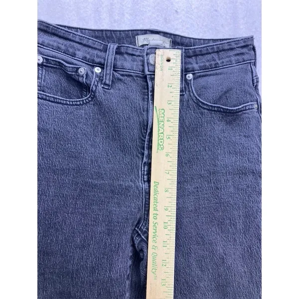 Madewell Curvy Perfect Vintage Straight Jean Womens 26 Gray Raw‎ Hem Denim - Image 6