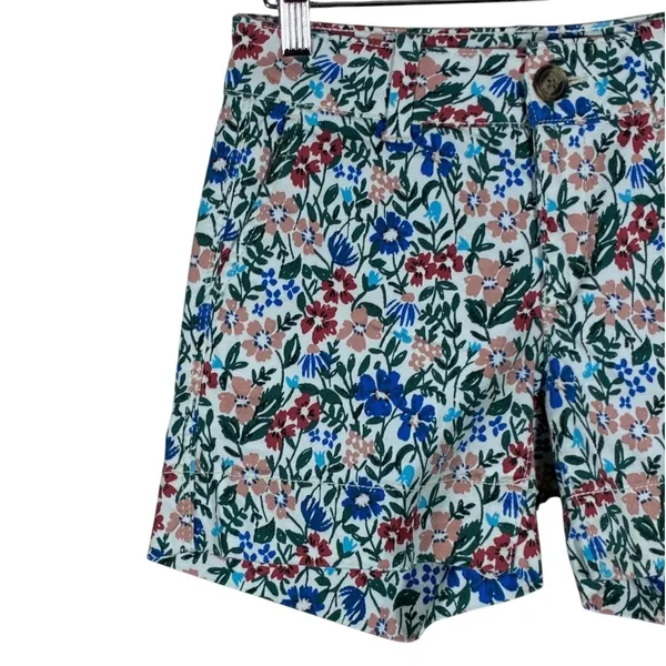 American Eagle Super Stretch Floral Print Shorts Multi-Color Boho Size 0 - Image 3