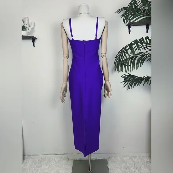 Elliatt Rosemaire Bandage Bodycon Midi Dress Purple Size Small NWT - Image 4