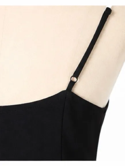 Zara Collection Women’s Small Black Asymmetrical Midi Slip Dress - Image 5