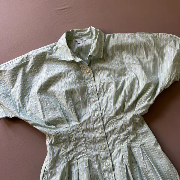 Free Assembly Striped Corset Mini Shirtdress - Image 9