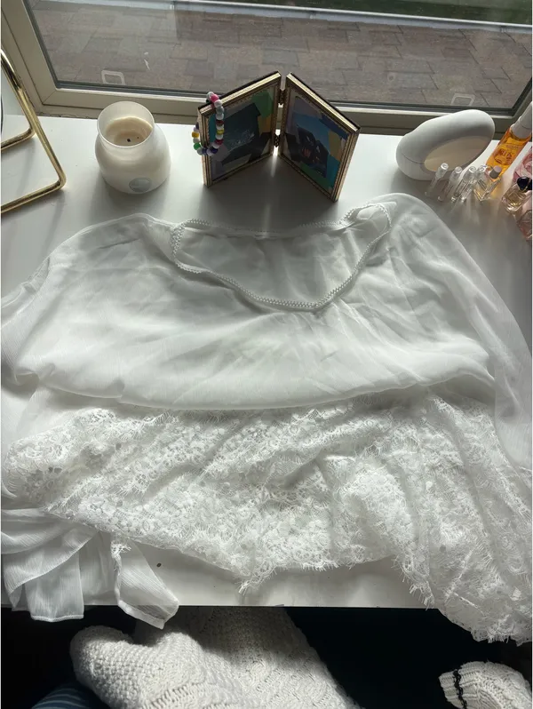 Edikted white poncho top - Image 2