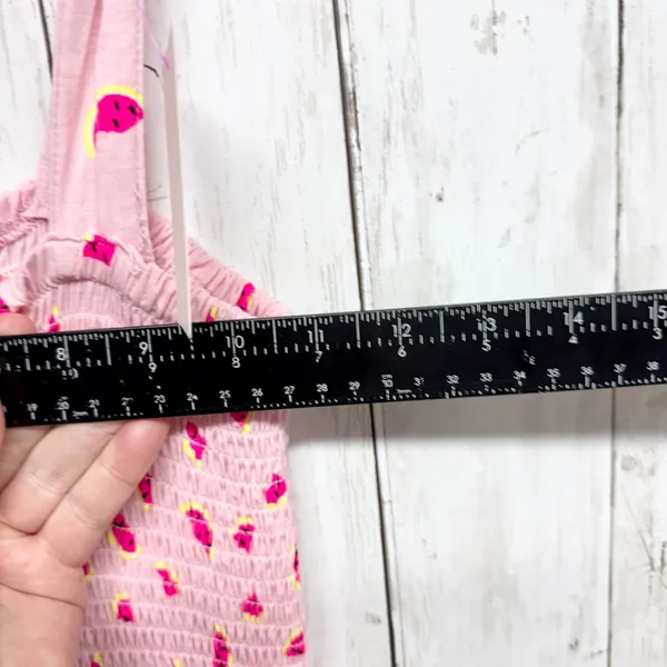 Cabana Crown & Ivy‎ Dress Women Size Small Watermelon Smocked Tie Strap Midi - Image 5