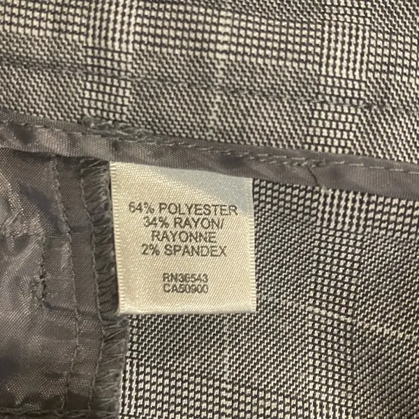 Van Heusen gray white plaid slacks trousers dress pants stretch woman’s sz 10 - Image 3