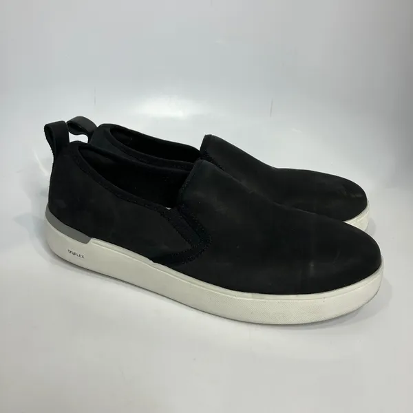 Rockport works black leather loafers slip on‎ shoes women's size 8W casual - Image 2