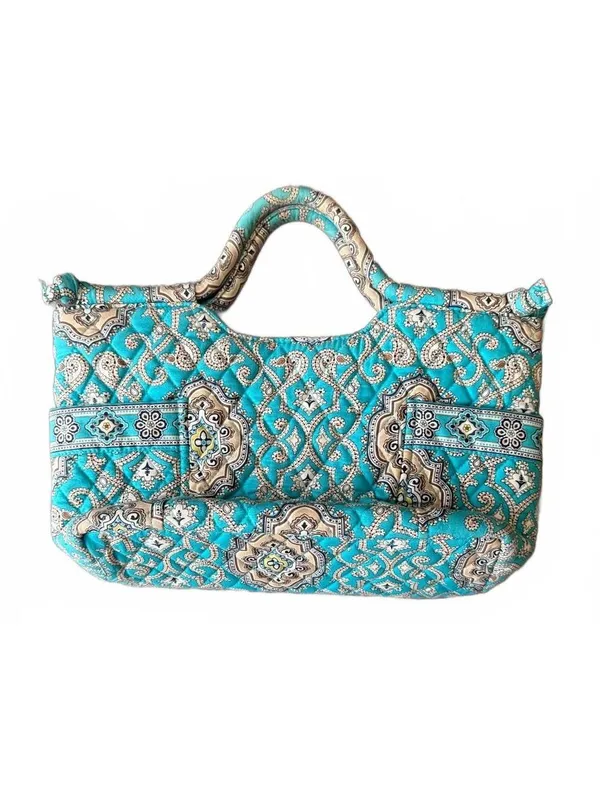 Vera Bradley Gabby Satchel Totally Turquoise Gracious Purse Cottage Coquette - Image 2