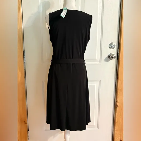 41 Hawthorn Black Tristana Essential Knit Faux Wrap Dress size L NWT - Image 4