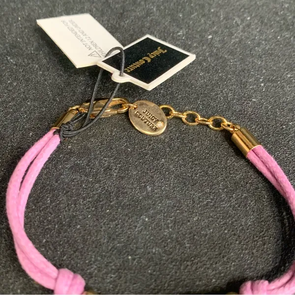 Juicy Couture B-Corded Friendship Bracelet Silver Pave Crystal Star Charm Bundle - Image 6