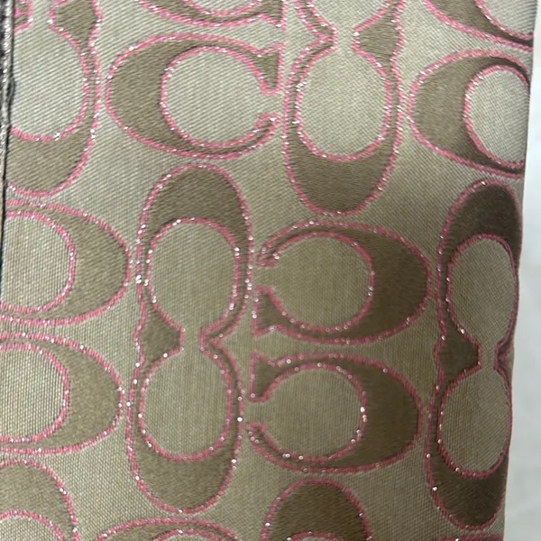 Coach Tan and Pink Signature Wristlet Clutch - Image 15