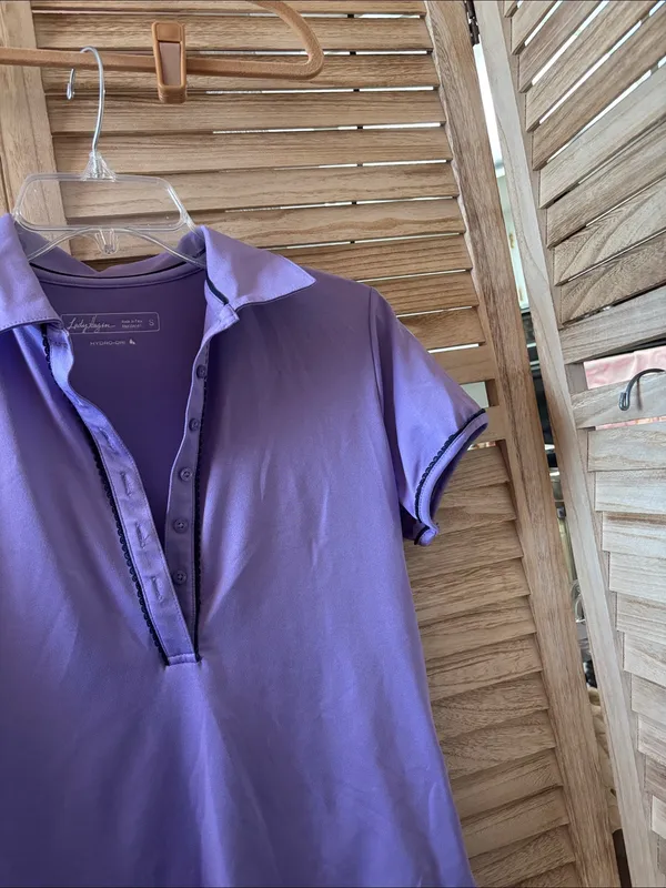 Lady Hagen Lavender Polo With Trim Small - Image 2