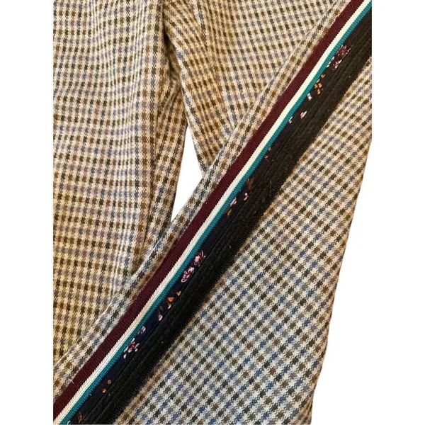 Maeve by Anthropologie Tan Plaid Pull on Pants Sz XS‎ - Image 8
