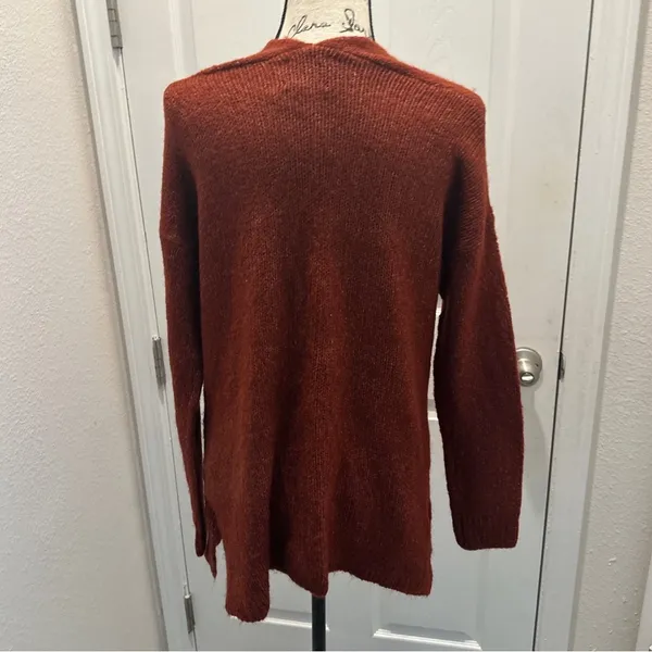 Abercrombie & Fitch Open-Front Cardigan Sweater - Rust Brown - Image 2