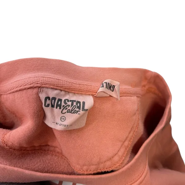 Montauk The End Crewneck Sweatshirt Spell Out Vintage Style Coral Orange XXL‎ - Image 7