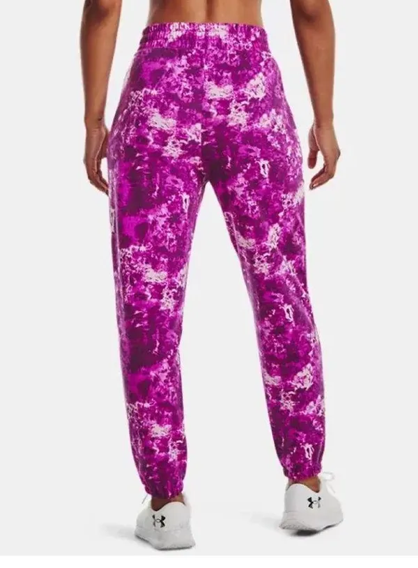 NWT Women's Under Armour Rival Terry Printed Joggers Pant XL - Image 2